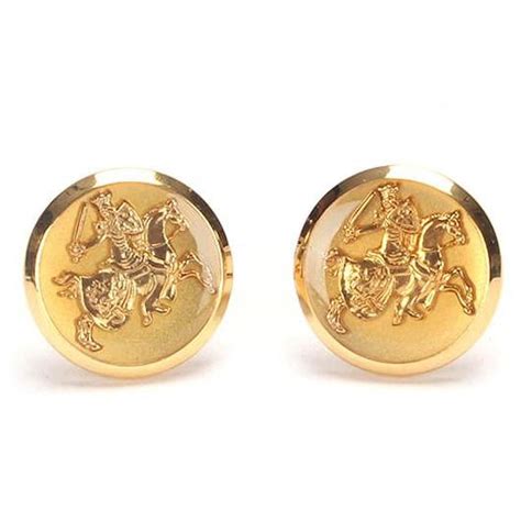 burberry cufflinks equestrian night gold